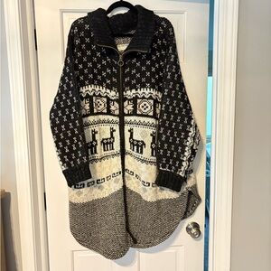 Free People Fantastic Convo Cardi alpaca, print, medium